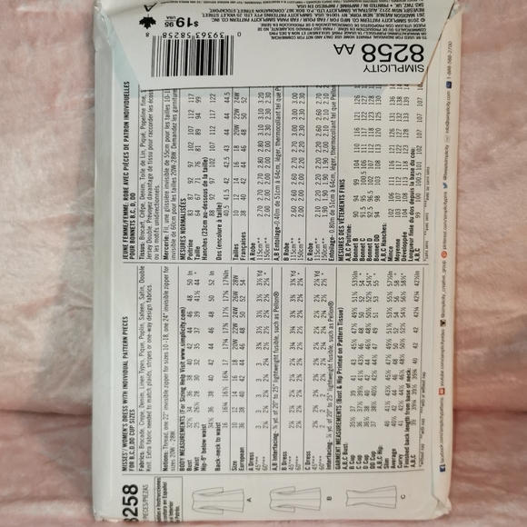 2 UC FF Simplicity Amazing Fit Dresses Sewing Patterns 8258 & 1156, size 10-18 - Picture 8 of 14